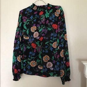 New look floral high neck blouse